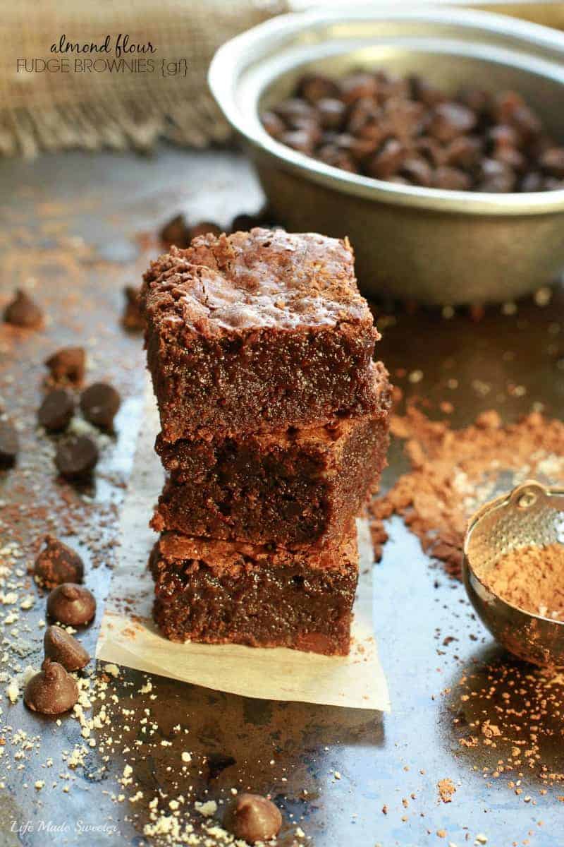 Easy Almond Flour Fudge Brownies {gluten free} Life Made Sweeter