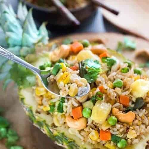 Pineapple Fried Rice Recipe Thai Flavors Life Made Sweeter