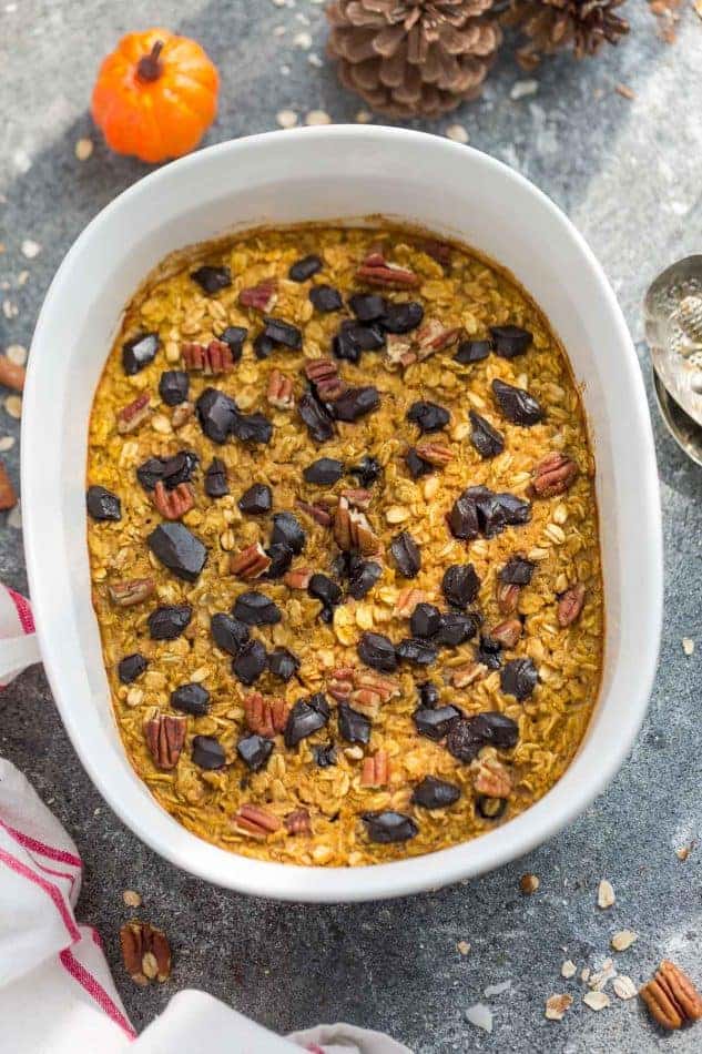 Pumpkin Baked Oatmeal Recipe Healthy Make Ahead Breakfast Idea