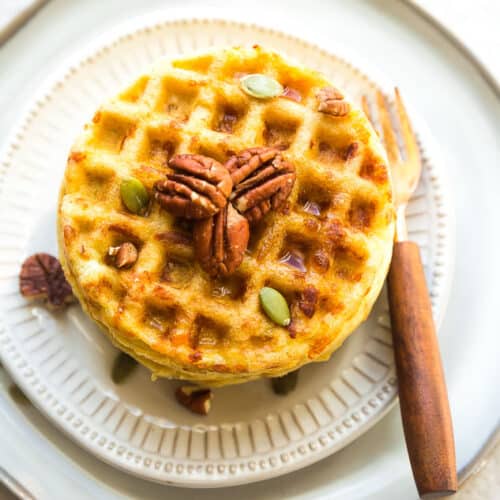 The BEST Pumpkin Chaffles Easy Low Carb Waffles only 2 NET CARBS
