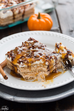 Pumpkin Ice Box Cake makes the perfect no-bake dessert for fall.