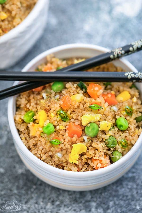 Quinoa Fried Rice Recipe - Swasthi's Recipes