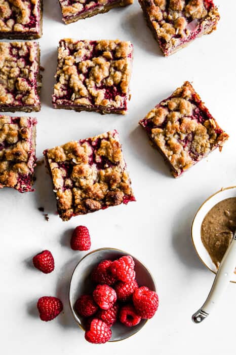 Raspberry Crumb Bars - Paleo | Gluten-Free + Keto Friendly