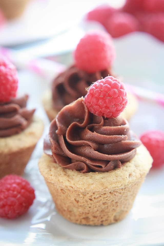 Mini Raspberry Nutella Cookie Cups are the perfect sweet treat!