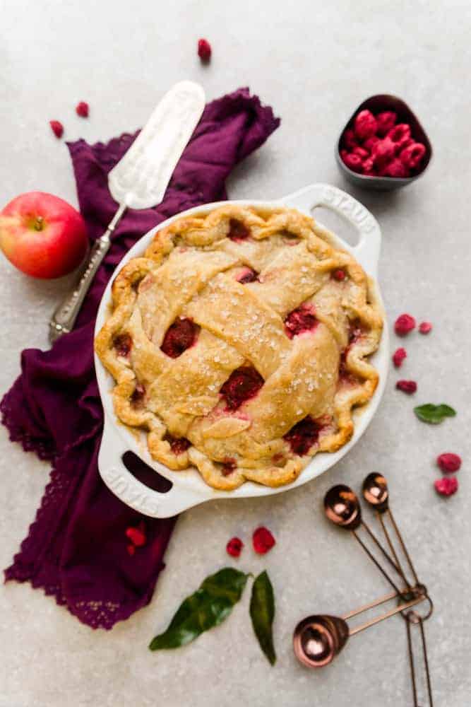 Easy Raspberry Apple Pie  Quick and Simple Summer Pie Dessert Recipe