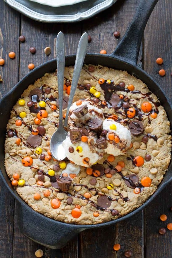 Peanut Butter Skillet Cookie