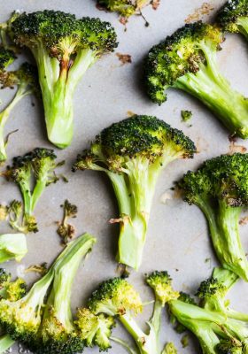 Roasted Broccoli on a tray sheet