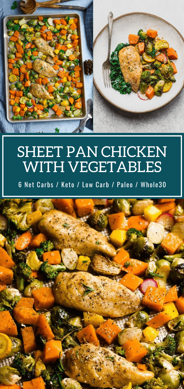 Sheet Pan Chicken with Vegetables - Low Carb Keto Chicken Dinner