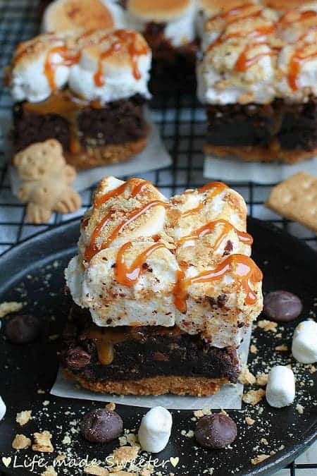 Salted Caramel S Mores Brownies