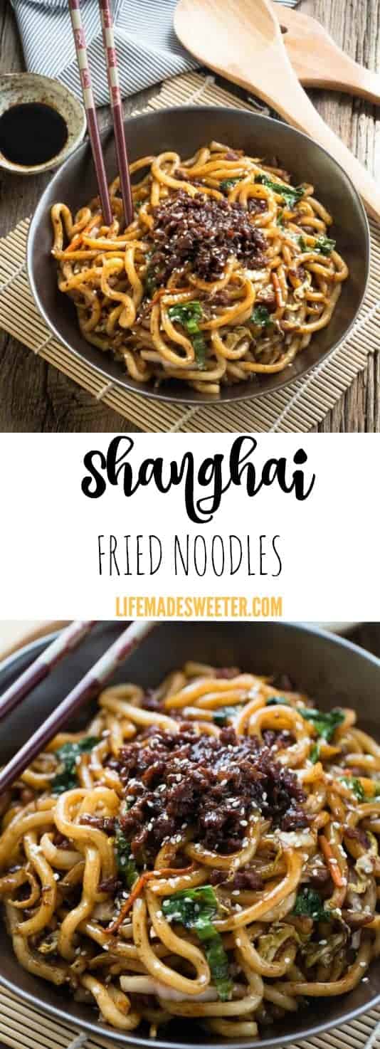 ShanghaI Fried Noodles is the perfect easy weeknight meal!