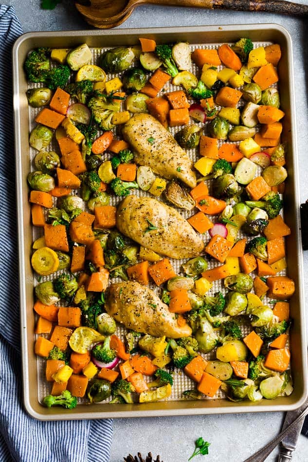 Sheet Pan Harvest Chicken with Vegetables - Life Made Sweeter