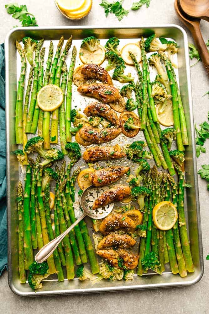 Sheet Pan Honey Lemon Chicken With Asparagus Life Made Sweeter