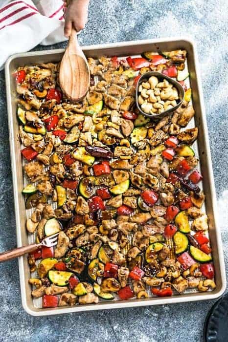 Cashew Chicken Sheet Pan | Easy Chicken Sheet Pan Dinner Recipe