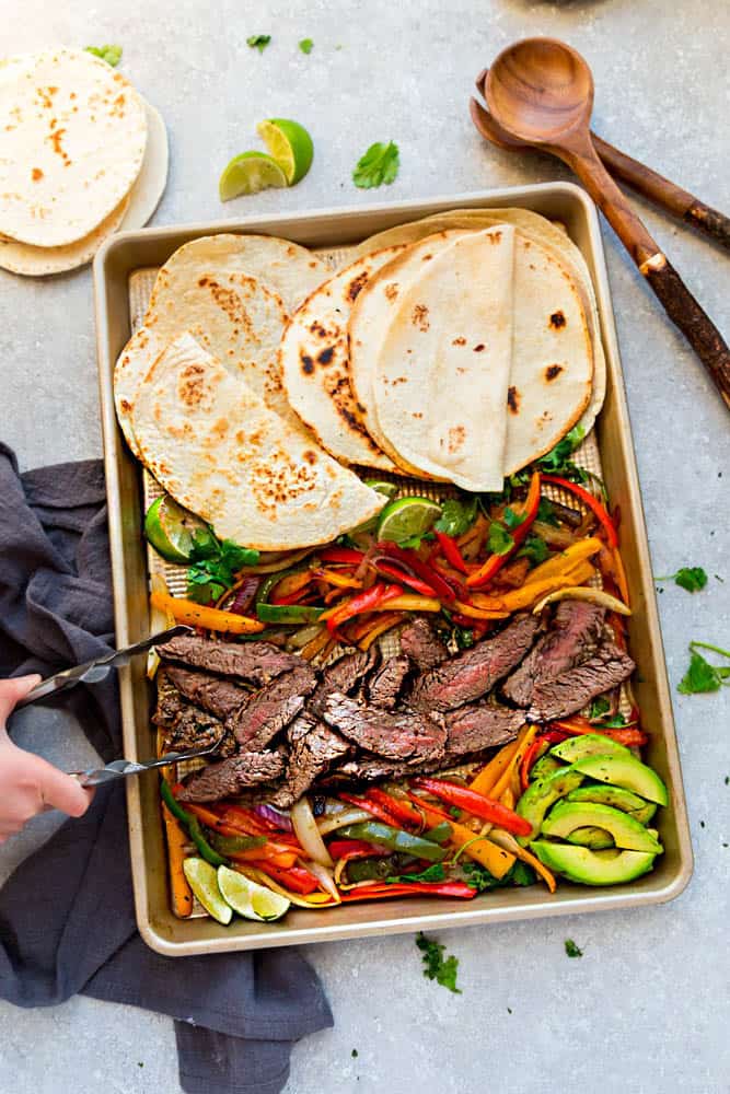 Sheet Pan Steak Fajitas One Pan Keto Low Carb Paleo Whole30