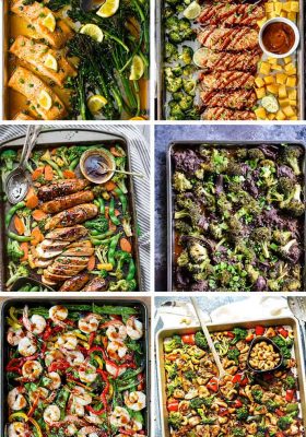 20+ Sheet Pan Stir-Fry Dinners - all the elements you love about classic stir-fries made easier on a baking sheet. These recipes are perfect for Sunday meal prep without the hassle of watching over everything on the stove-top. You've got Cashew Chicken, Sesame Chicken, Teriyaki Salmon, Mongolian Beef, Beef & Broccoli, Shrimp, Tofu and more!