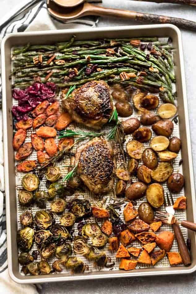 Five Thanksgiving Sides in One Sheet Pan Recipe