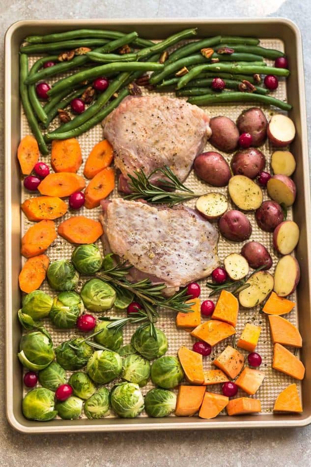 Thanksgiving Dinner for Two (One Sheet Pan!)
