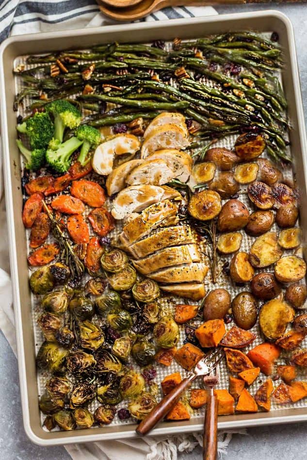 Healthy One Sheet Pan Turkey Dinner For Two