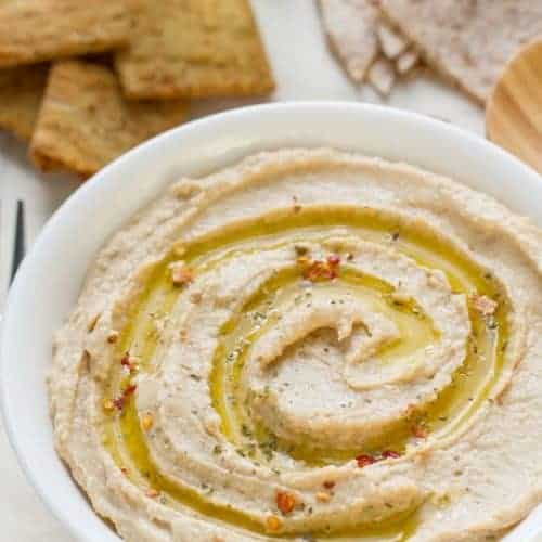 Homemade Hummus Recipe Quick + Easy with NO Tahini
