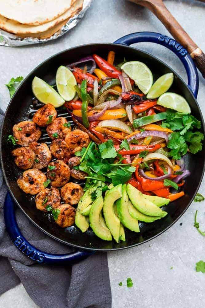 Mexican Shrimp Fajitas Recipe An Easy Low Carb Paleo Dinner Recipe