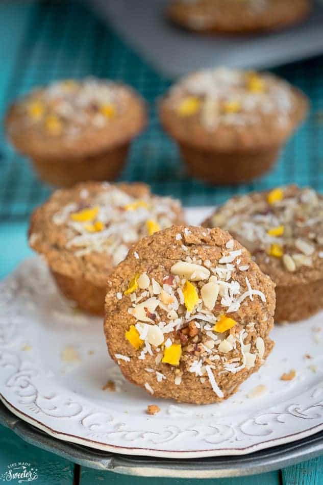 Skinny Mango Banana Muffins make the perfect healthy treat.