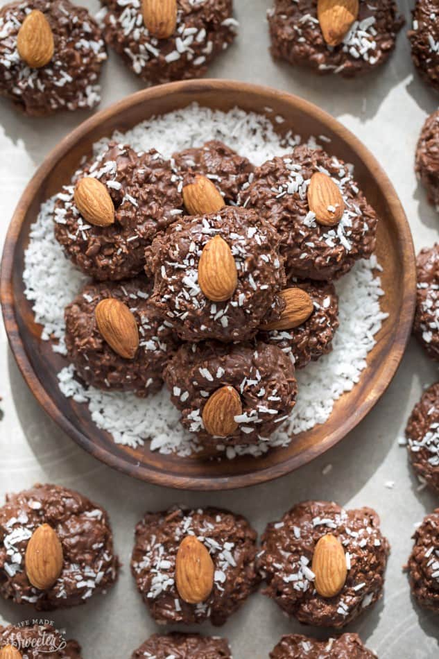 Slow Cooker Almond Joy Candy - an easy homemade candy bar with just 4 ingredients. Best of all, this recipe is made entirely in the crock-pot and tastes just like your favorite Almond Joy Candy Chocolate Bars. Just dump and go - SO EASY!!