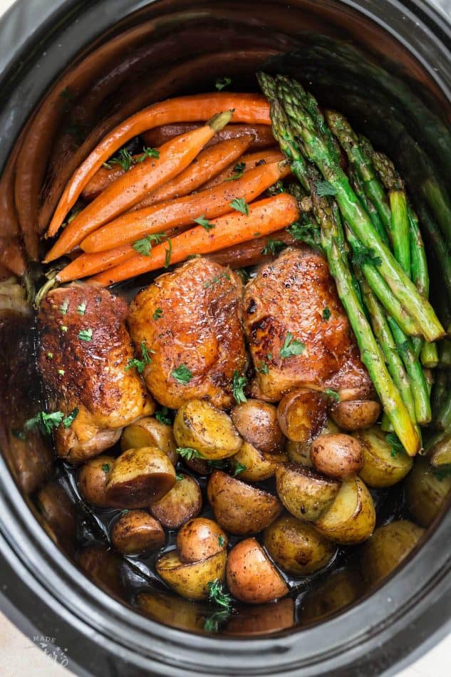 Slow Cooker Harvest Chicken and Vegetables | Easy Crock Pot Dinner