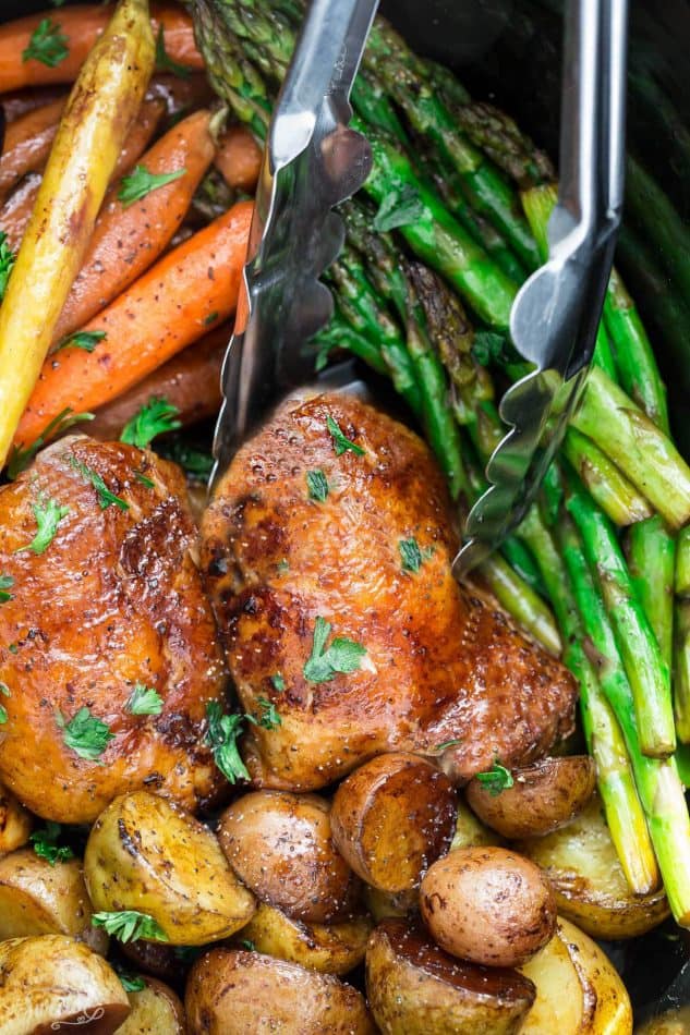 Slow Cooker Harvest Chicken and Vegetables | Easy Crock Pot Dinner