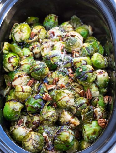 Slow Cooker Balsamic Brussels Sprouts plus 2 other holiday side dishes to help free up your oven. Recipes include Orange Ginger Glazed Carrots and Parmesan Sage Mashed Sweet Potatoes - easy dump and go recipes perfect for the holidays! Best of all, they're made entirely in your crock-pot with no oven or stove time!