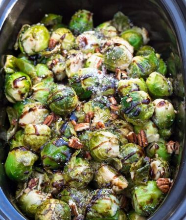 Slow Cooker Balsamic Brussels Sprouts plus 2 other holiday side dishes to help free up your oven. Recipes include Orange Ginger Glazed Carrots and Parmesan Sage Mashed Sweet Potatoes - easy dump and go recipes perfect for the holidays! Best of all, they're made entirely in your crock-pot with no oven or stove time!