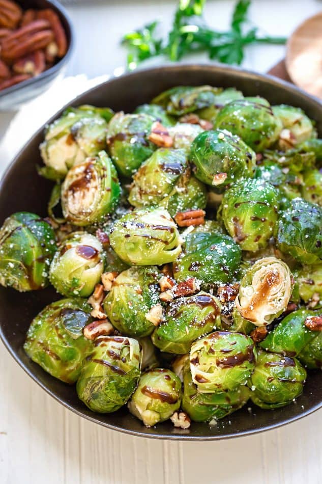 Slow Cooker Balsamic Brussels Sprouts plus 2 other holiday side dishes to help free up your oven. Recipes include Orange Ginger Glazed Carrots and Parmesan Sage Mashed Sweet Potatoes - easy dump and go recipes perfect for the holidays! Best of all, they're made entirely in your crock-pot with no oven or stove time!