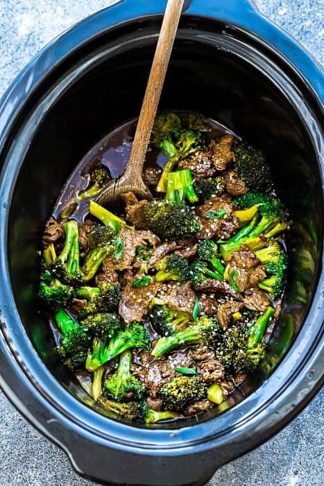 Slow Cooker Beef And Broccoli - Easy Chinese Food Recipe