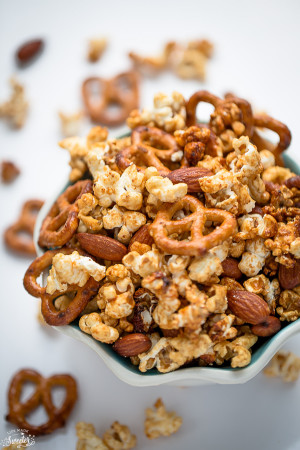 Slow Cooker Caramel Popcorn makes the perfect easy snack.