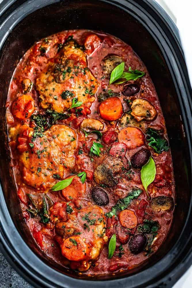 Slow Cooker Chicken Cacciatore | Crock Pot Cacciatore Recipe