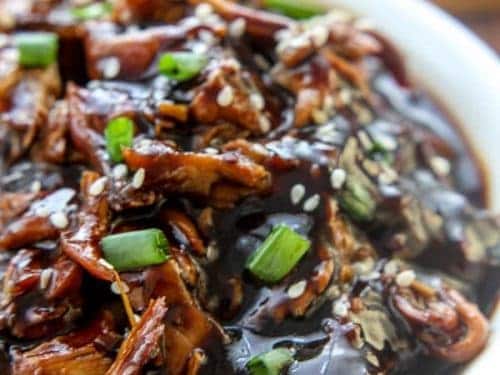 Slow Cooker Honey Garlic Chicken - The Hurried Hostess