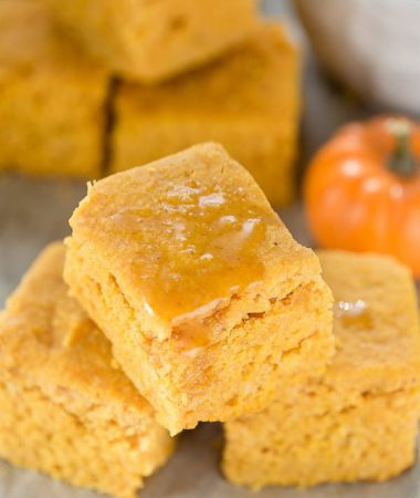 Slow Cooker Pumpkin Cornbread is so easy to make all & perfect with chili or soup