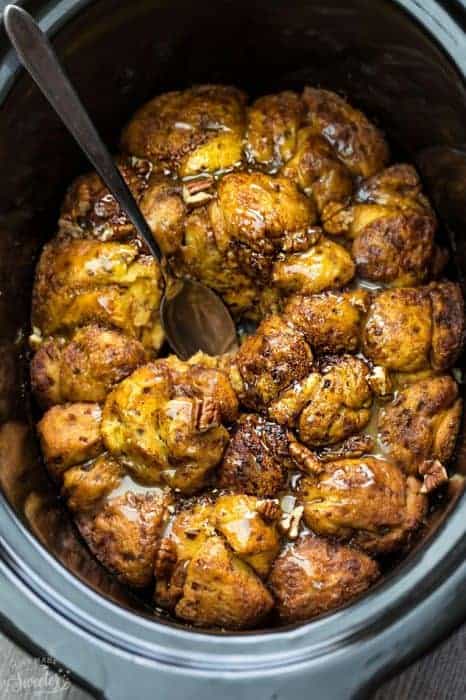 Butterscotch Caramel Monkey Bread| Slow Cooker or Oven Baked Recipe