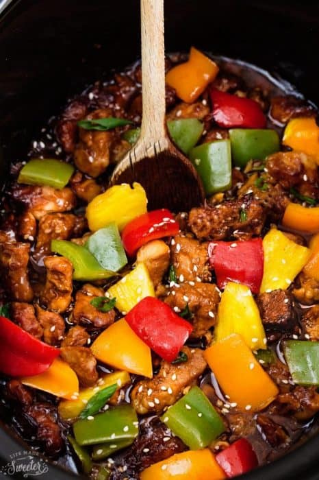 Slow Cooker Sweet and Sour Chicken with Pineapple | Life Made Sweeter