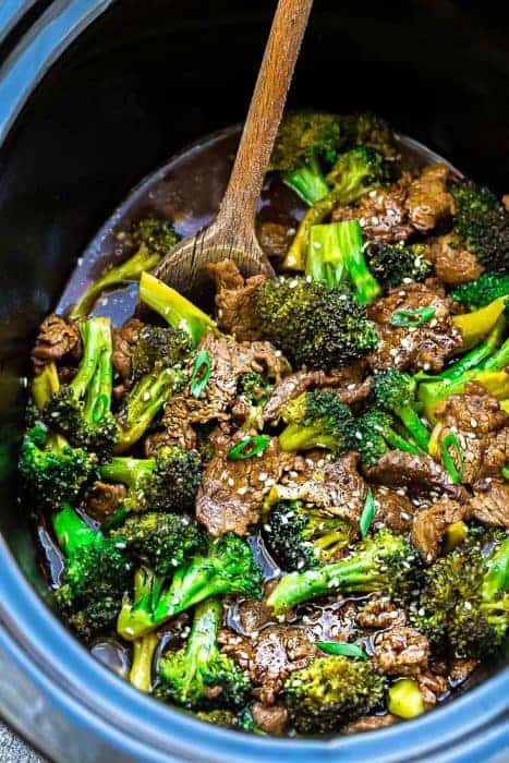 Slow Cooker Beef and Broccoli - Easy Chinese Food Recipe
