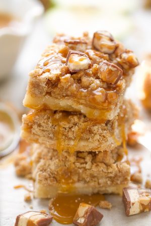 Snickers Caramel Apple Pie Bars make the perfect treat for fall