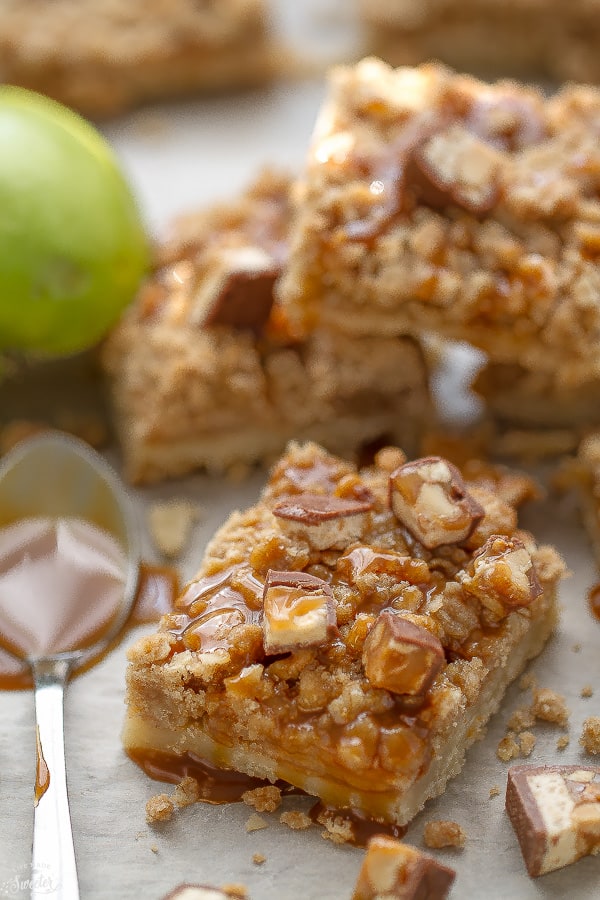 Snickers Caramel Apple Pie Bars make the perfect treat for fall