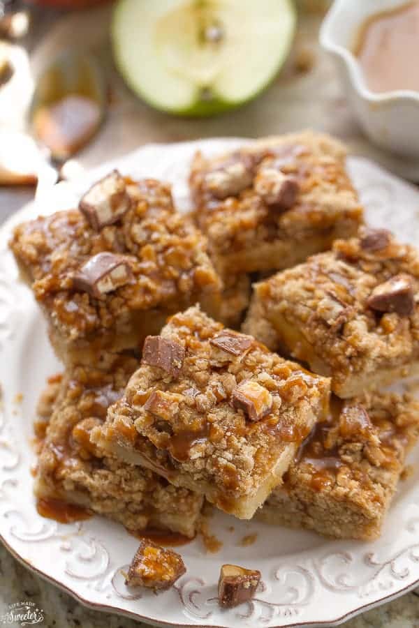 Snickers Caramel Apple Pie Bars make the perfect treat for fall