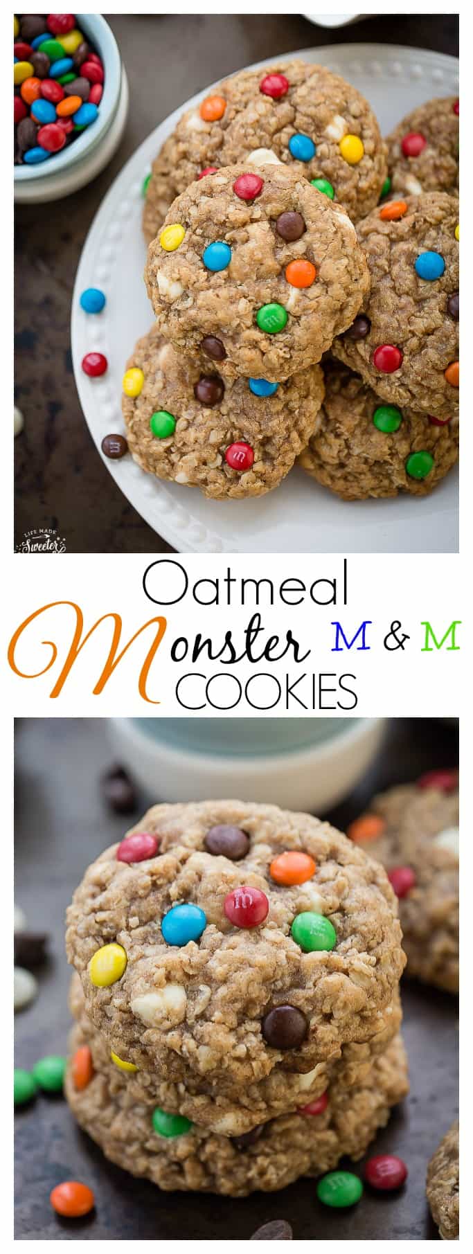 Soft & Chewy Oatmeal Monster Cookies are the perfect afternoon treat!!!