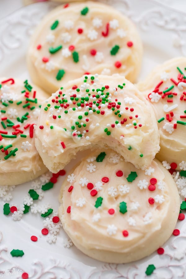 Soft Frosted Eggnog Cookies are soft, melt in your mouth and perfect for the holidays!