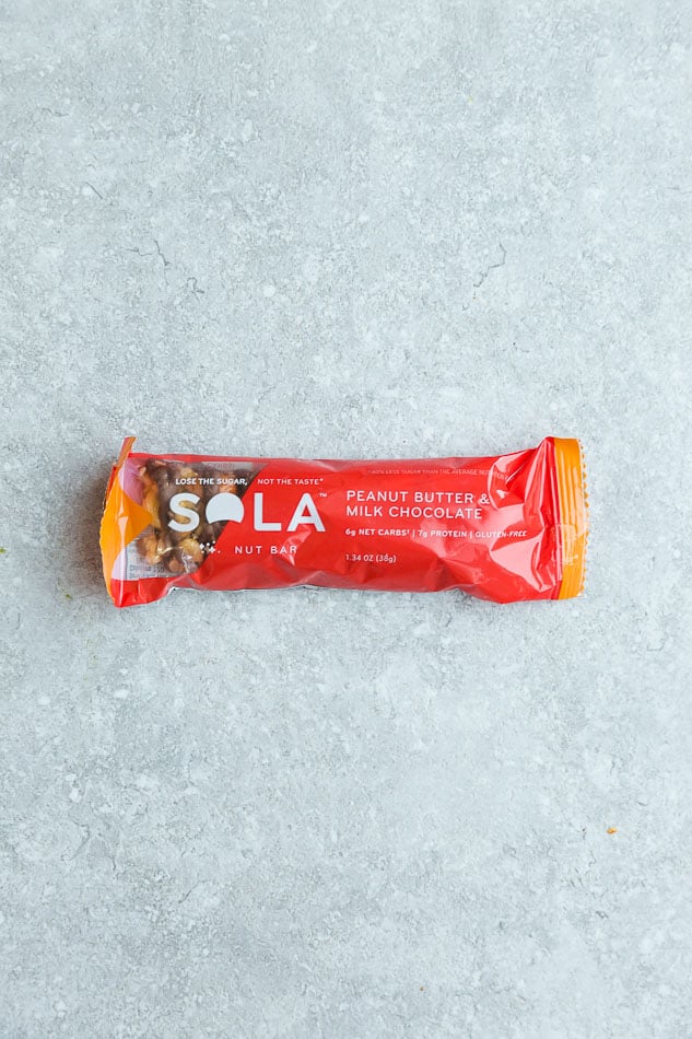 Top view of 1 Sola Protein Bar