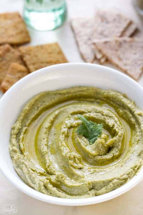Spinach Hummus Easy Healthy Vegan Snack Idea