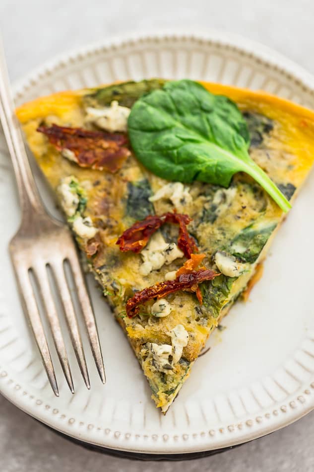 Easy Spinach Frittata | Low Carb & Gluten Free Frittata Recipe