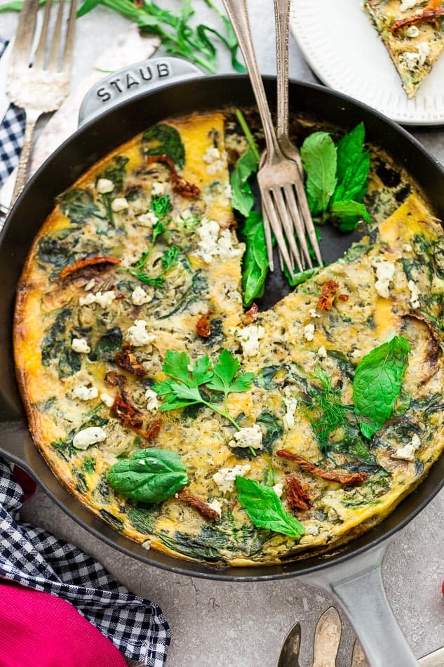 Easy Spinach Frittata | Low Carb & Gluten Free Frittata Recipe