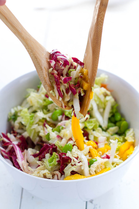 Sriracha Asian Crunchy Ramen Noodle Salad - aka Chinese Chicken Salad -  so yummy, easy & perfect for potlucks!