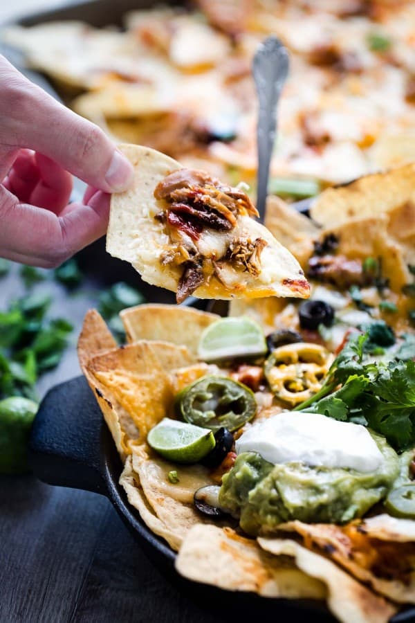 Sriracha Honey Chicken Nachos make the perfect game day appetizers or snack!!!